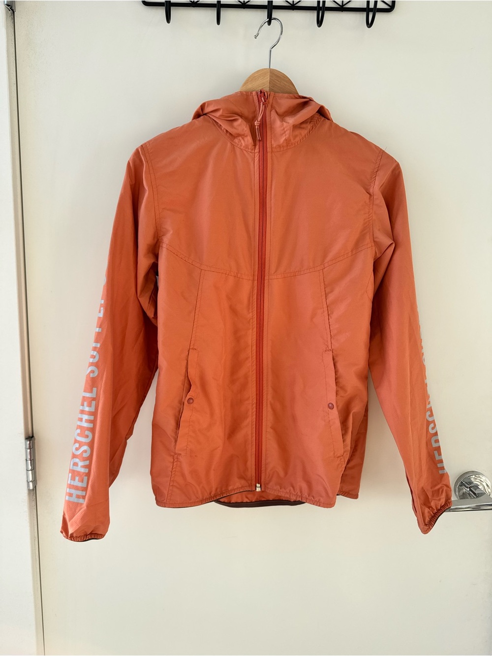 Herschel Supply Co. Rust Orange Lightweight Hooded Jacket XS